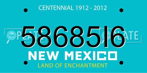 58685I6 New Mexico License Plate