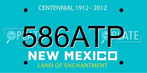 586ATP New Mexico License Plate