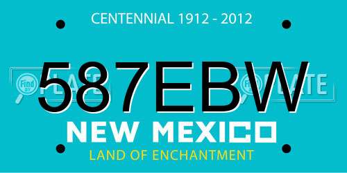 587EBW New Mexico License Plate