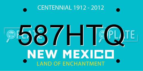 587HTQ New Mexico License Plate