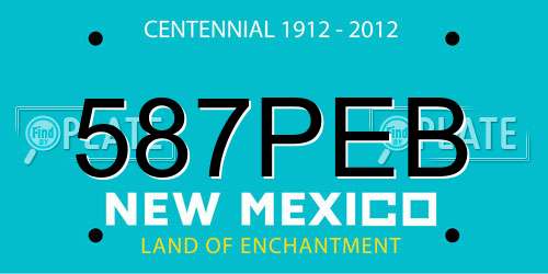 587PEB New Mexico License Plate