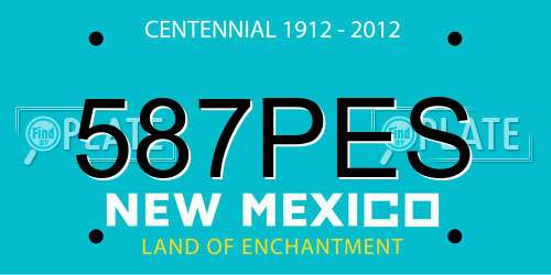 587PES New Mexico License Plate