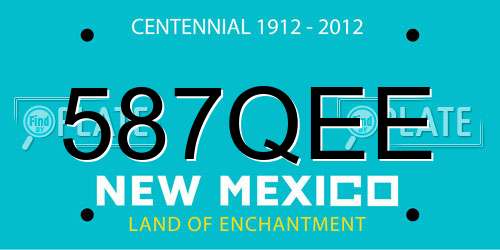 587QEE New Mexico License Plate