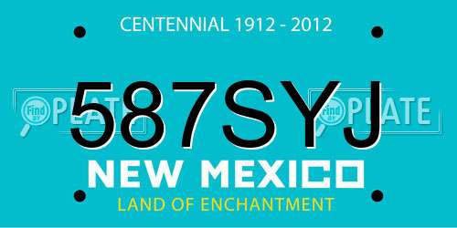 587SYJ New Mexico License Plate
