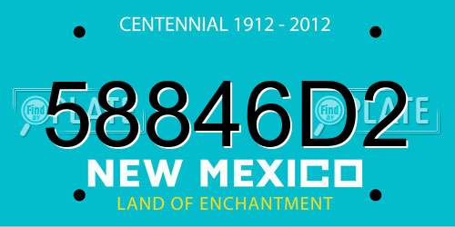 58846D2 New Mexico License Plate
