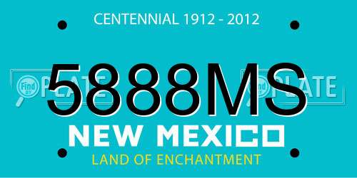 5888MS New Mexico License Plate