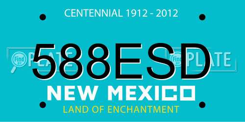 588ESD New Mexico License Plate