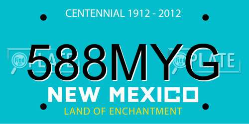 588MYG New Mexico License Plate