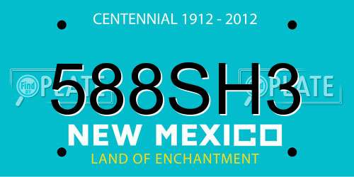 588SH3 New Mexico License Plate
