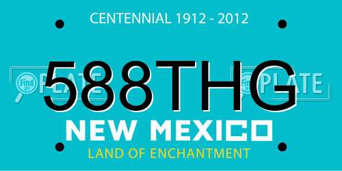 588THG New Mexico License Plate