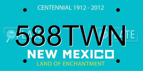 588TWN New Mexico License Plate