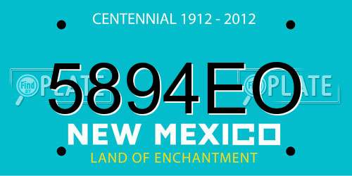 5894EO New Mexico License Plate