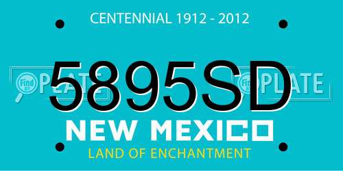 5895SD New Mexico License Plate