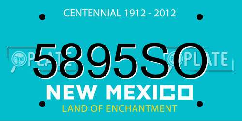 5895SO New Mexico License Plate