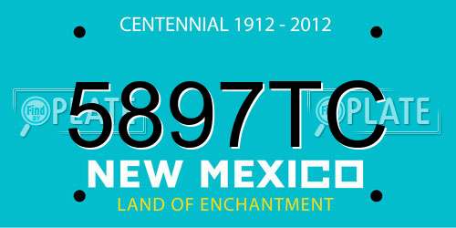 5897TC New Mexico License Plate