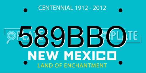 589BBO New Mexico License Plate
