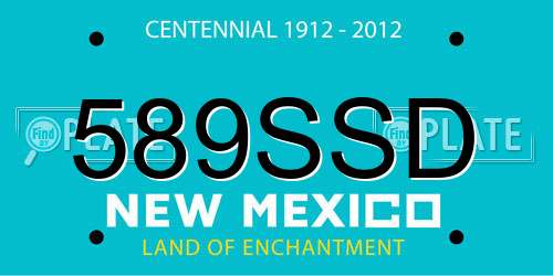 589SSD New Mexico License Plate