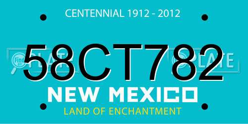 58CT782 New Mexico License Plate