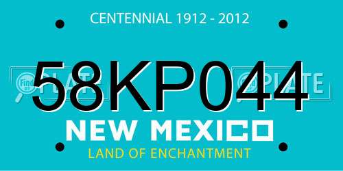 58KP044 New Mexico License Plate
