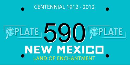590 New Mexico License Plate