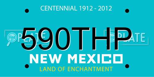 590THP New Mexico License Plate