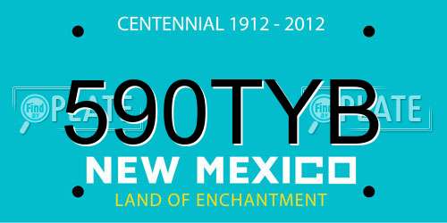 590TYB New Mexico License Plate