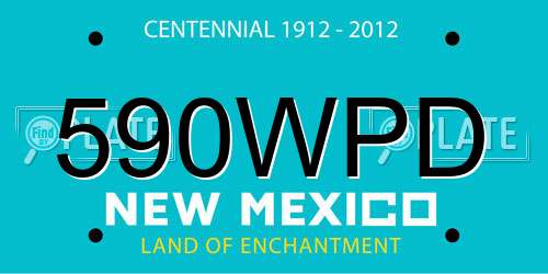 590WPD New Mexico License Plate