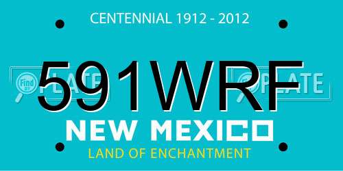 591WRF New Mexico License Plate