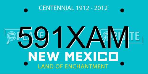 591XAM New Mexico License Plate