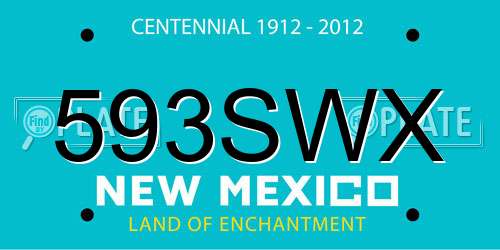 593SWX New Mexico License Plate