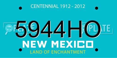 5944HO New Mexico License Plate