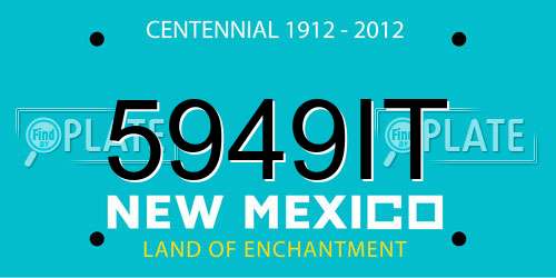 5949IT New Mexico License Plate