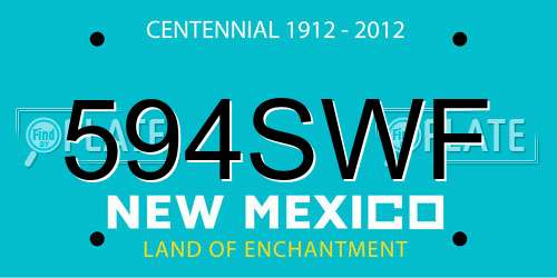 594SWF New Mexico License Plate