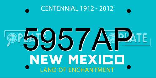 5957AP New Mexico License Plate