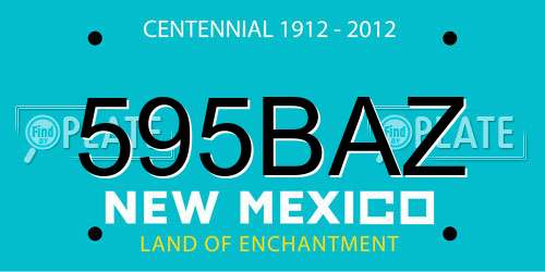 595BAZ New Mexico License Plate