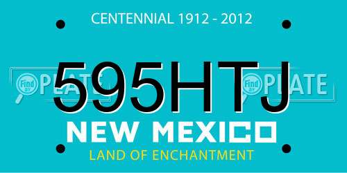 595HTJ New Mexico License Plate