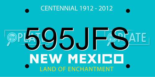 595JFS New Mexico License Plate