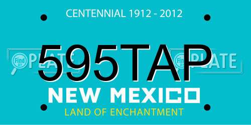 595TAP New Mexico License Plate