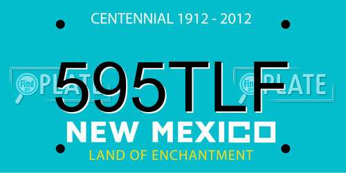 595TLF New Mexico License Plate