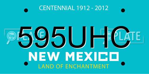595UHC New Mexico License Plate