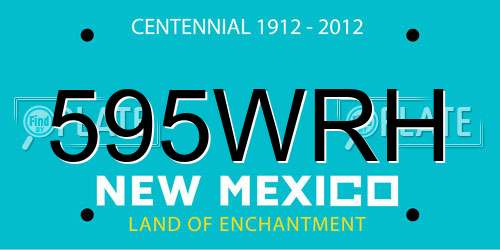 595WRH New Mexico License Plate