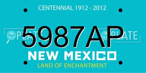 5987AP New Mexico License Plate