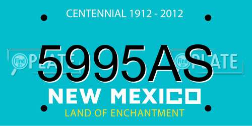 5995AS New Mexico License Plate