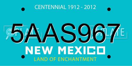 5AAS967 New Mexico License Plate