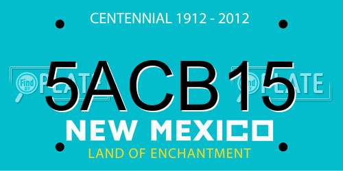 5ACB15 New Mexico License Plate