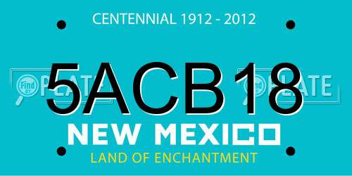 5ACB18 New Mexico License Plate