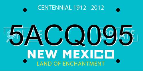 5ACQ095 New Mexico License Plate