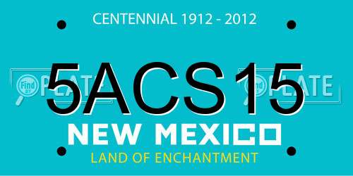 5ACS15 New Mexico License Plate