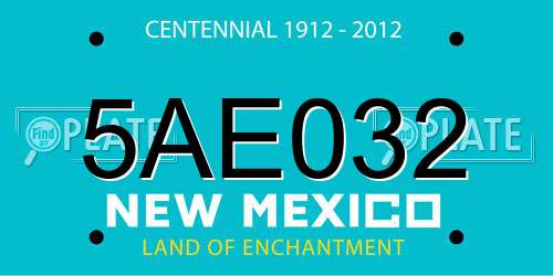 5AE032 New Mexico License Plate