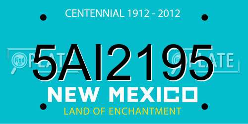 5AI2195 New Mexico License Plate